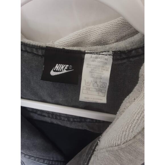 Vintage Nike Niketown Atlanta Denim Hoodie Jacket Size L - Picture 3 of 8
